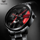 Nektom Mannen Velg Hub Horloge Custom Design Auto Polshorloge Rvs Custom Niet Afdrukken Velg Hub Horloges Man